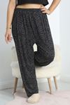 Büyük Beden Viskon Pijama Altı Siyahbeyaz - 40410.1929.