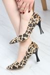 8 Cm Topuklu Stiletto Leopar - 20558.264.