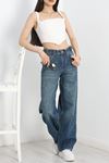 Bel Ayarlanabilir Baggy Kot Pantolon Mavitint - 30727.1184.