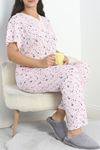 Yaka Dantelli Büyük Beden Pijama Takımı Pembeyıldız - 50386.1050.