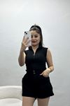 Sıfır Kol Fermuarlı Body Siyah - 70260.224.