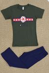 6-9 Yaş Erkek Çocuk Pijama Takımı Haki - 50456.1952.