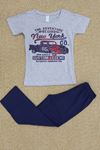 6-9 Yaş Erkek Çocuk Pijama Takımı Grikırmızı - 50456.1952.