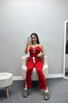 Milan Kumaş Paçası Yırtmaçlı Pijama Takımı Kırmızıyıldız - 50146.1857.