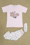 5-12 Yaş Kapri Çocuk Pijama Takımı Pudrakedi - 50411.1951.