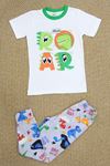 5-12 Yaş Süprem Erkek Pijama Takımı Beyazyeşil - 40606.1951.