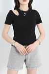 Tek Omuz Dekolteli Body Siyah - 70271.599.