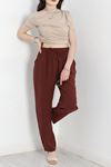 Soft Touch Modal Lastikli Pantolon Kahve - 41191.1837.
