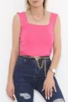 Kare Yaka Delikli Atlet Pembe - 924.1019.