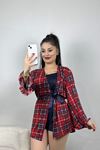 Milan Kumaş 3'Lü Set Şort Takım Laciekose - 70104.1857.