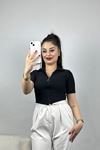 Fermuar Detaylı Body Siyah - 70257.224.