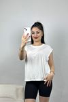 Kolsuz Viskon Bluz Ekru - 80007.1095.