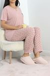 Büyük Beden Poliviskon Pijama Takımı Gülkurusu - 50161.1048.