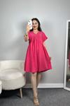 Poplin Kumaş Elbise Fuşya - 40978.701.