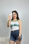 Baskılı Atlet Yeşilbeyaz - 70312.1092.