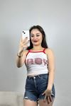 Baskılı Atlet Kırmızıbeyaz - 70313.1092.
