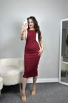 Atletli Kaşkorse Elbise Bordo - 40970.1748.