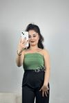 Straplez Crop Bluz Çağla - 41247.1723.