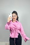 Bağcık Detaylı Gömlek Pembe - 80015.1916.