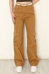 Kargo Cepli Palazzo Kot Pantolon Camel - 30804.1966.