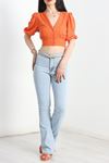 Cepsiz İspanyol Paça Kot Pantolon Buzmavi - 41262.1431.