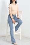 Cepsiz İspanyol Paça Kot Pantolon Mavi - 41262.1431.