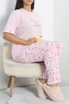 Büyük Beden Poliviskon Pijama Takımı Pembemor - 40640.1049.