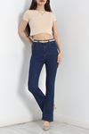 Power Likra İspanyol  Kot Pantolon Lacivert - 70171.2001.