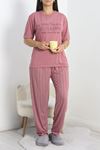 Büyük Beden Poliviskon Pijama Takımı Koyulila - 40640.1049.