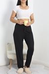 Büyük Beden Poliviskon Pijama Altı Siyah - 50451.1048.