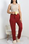 Büyük Beden Poliviskon Pijama Altı Bordo - 50451.1048.