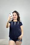 Pul İşlemeli Bluz Lacivert - 20761.599.