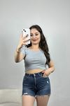 Ön Arka V Yaka Crop Bluz Dumangri - 41250.1723.