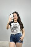 Baskılı Tişört Siyahekru - 70328.336.