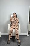 Alt Üst Aynı Viskon Pijama Takımı Bejkurabiye - 485.1287.