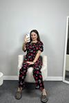 Alt Üst Aynı Viskon Pijama Takımı Siyahçilek - 485.1287.
