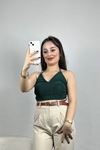 Boyundan Bağlamalı Bluz Zümrüt - 41417.1595.