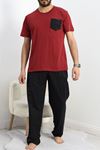 Erkek Pijama Takımı Bordo - 70605.1048.