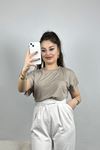 Kolları Fırfırlı Bluz Vizon - 20772.599.