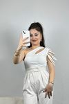 Tek Omuz Bluz Ekru - 41388.1595.