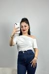 Kayık Kaya Sandy Bluz Ekru - 30842.2023.