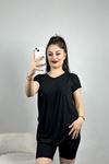 V Yaka Viskon Bluz Siyah - 80061.599.