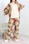 Pegasus 3Lü Pijama Takımı Bordoyeşil - 70230.1049.