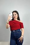 Kayık Kaya Sandy Bluz Kırmızı - 30842.2023.