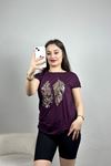 Yaprak Desenli Viskon Bluz Koyumor - 80059.599.