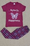 5-12 Yaş Çocuk Penye Pijama Takımı Bordo - 50574.2028.