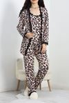 Milan Kumaş 3Lü Set Kahveleopar - 50511.1902.