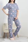 Alt Üst Aynı Rotasyon Pijama Takımı Gri - 50593.1285.