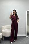 Biyeli Polo Yaka Modal Oysho Takım Bordo - 70346.1254.