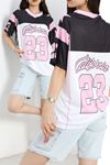 Oversize Forma Tişört Beyazpembe - 70309.1855.